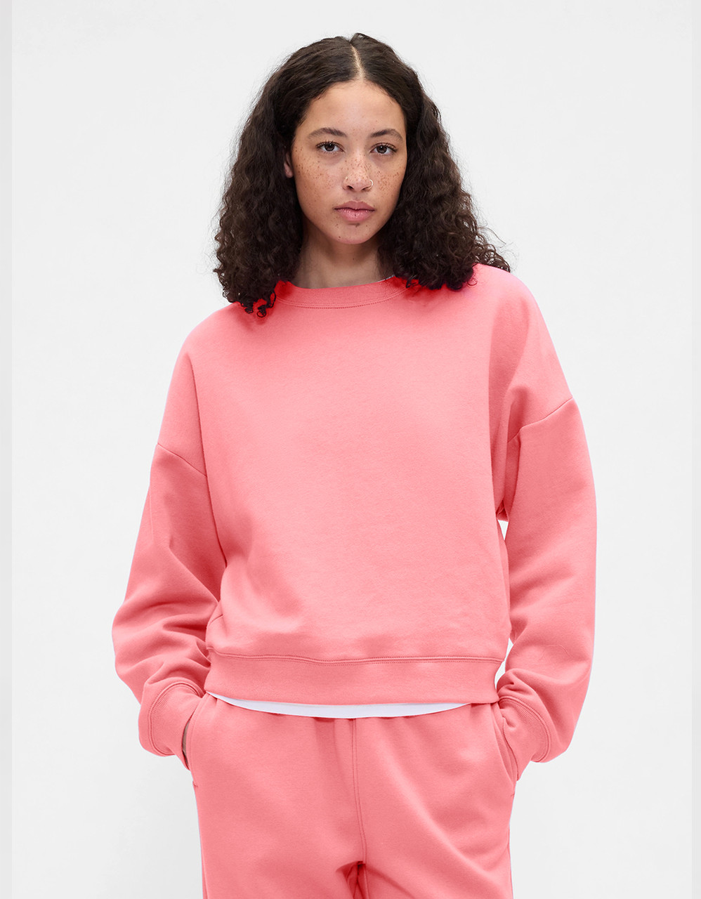 Світшот жіночий GAP на флісі 1159843402 (рожевий XL), фото 1