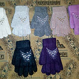 Жіночі рукавички зі стразами Корона, фото 5