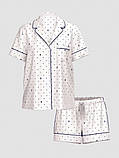 Сатинова піжама Victoria's Secret сорочка та шорти 1159843480 (Білий XXL), фото 3