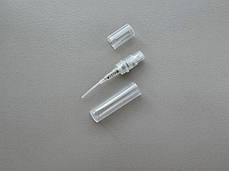 3 мл пробник пластиковий напівпрозорий з розпилювачем, спреєм тестер фиолка для парфумерії, парфумів, фото 3