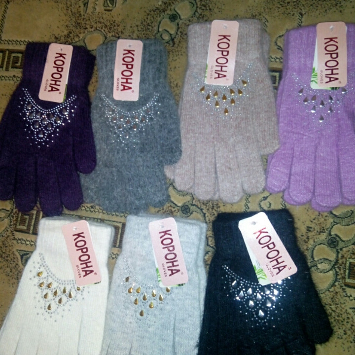 Зимові жіночі рукавички ангора, ціна за пару