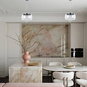 Бронзова люстра  led 18W з прозорим плафоном (800-P8057 led CL), фото 2