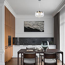 Бронзова люстра  led 18W з прозорим плафоном (800-P8057 led CL), фото 3