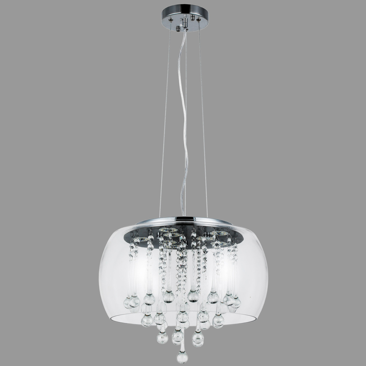 Бронзова люстра  led 18W з прозорим плафоном (800-P8057 led CL)