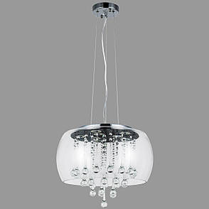 Бронзова люстра  led 18W з прозорим плафоном (800-P8057 led CL), фото 1