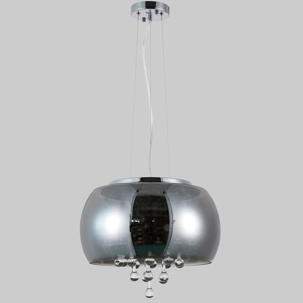 Бронзова люстра  led 18W з графітовим плафоном (800-P8057 led SM)