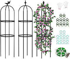 SUNYRISY Обеліск для саду 3-в-1 – металева садова решітка для витких рослин (троянди, помідори, виноград), стійка до негоди, декор