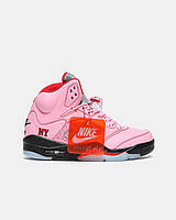 Жіночі рожеві кросівки Nike Air Jordan 5 Retro AWAKE NY Boro Arctic Pink х Джордан 36