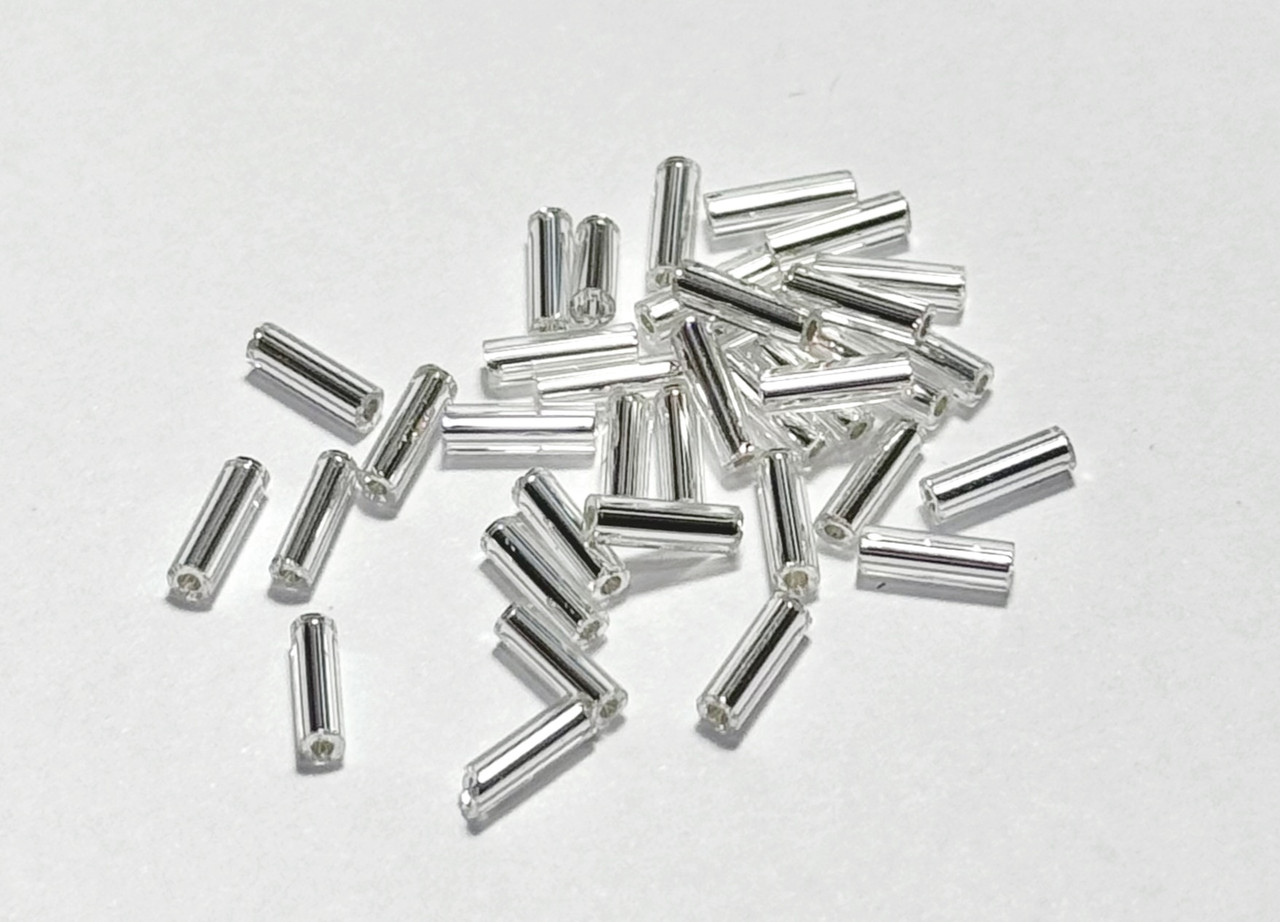 Бісер рубка японський MATSUNO МАТСУНО Японія 11/ 2 CUT 100 грам, № 34, сріблястий блискучий