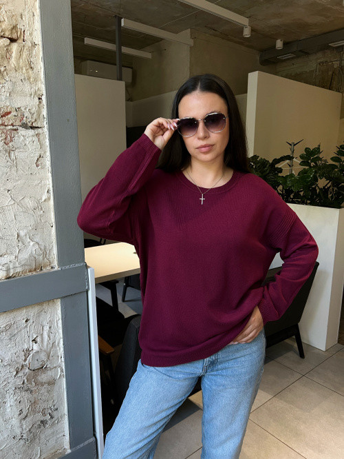 Джемпер 261 бордовий 48-54, фото 1