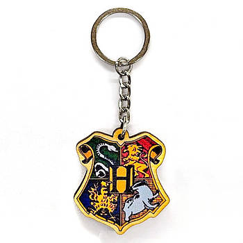 "Герб Гоґвортсу (Гаррі Поттер)" брелок дерев'яний двосторонній з уф-друком