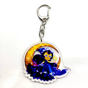 "Печиво Місячне світло (Кукі Ран / Cookie Run)" брелок акриловий двосторонній з уф-друком
