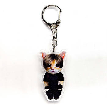 "Кіт мем Леон Скотт Кеннеді" брелок акриловий двосторонній з уф-друком