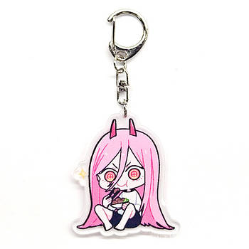 "Пауер / Кривавий нелюд (Людина бензопила / Chainsaw man)" брелок акриловий двосторонній з уф-друком