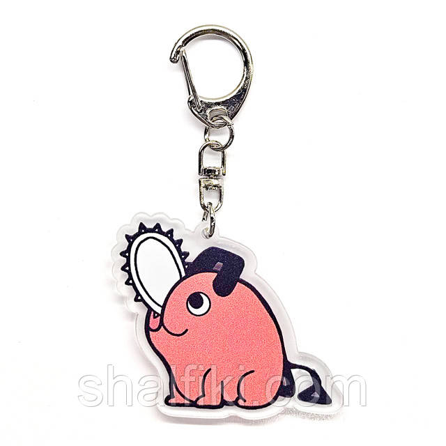 "Почіта (Людина бензопила / Chainsaw man)" брелок акриловий двосторонній з уф-друком, фото 1