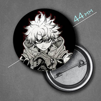 "
Рудо (Гачіакута / Gachiakuta)" значок круглий на булавці Ø44 мм