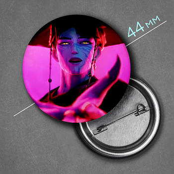 "Джіну (Кейпоп мисливиці на демонів / KPop Demon Hunters)" значок круглий на булавці Ø44 мм