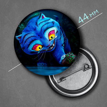 "Тигр (Кейпоп мисливиці на демонів / KPop Demon Hunters)" значок круглий на булавці Ø44 мм