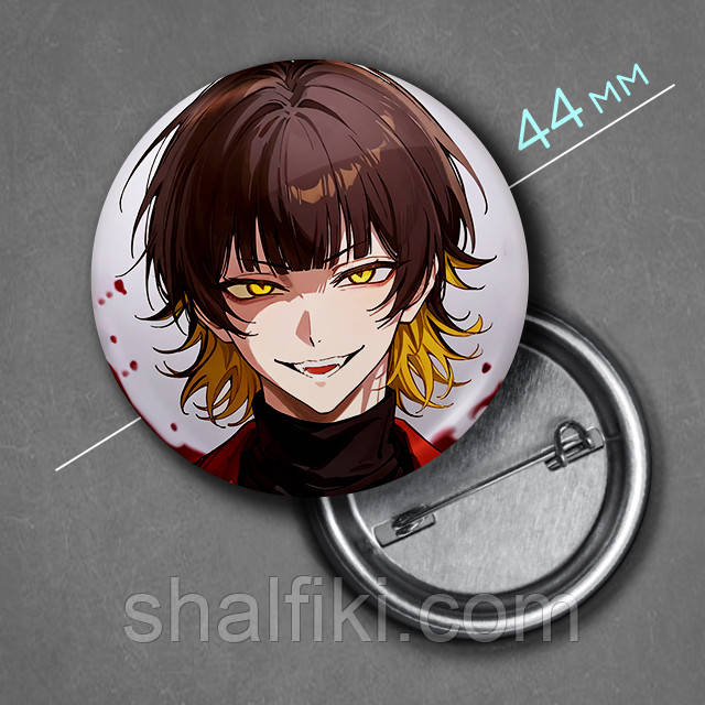 "Мегуру Бачіра (Синя В'язниця: Блю Лок / Blue Lock)" значок круглий на булавці Ø44 мм, фото 1