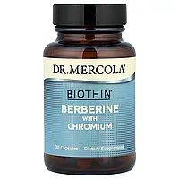 Dr. Mercola, Biothin, берберин із хромомом, 30 капсул