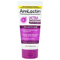 AmLactin, Ultra Smoothing, що інтенсивно зволожує крем, для огрубілої та сухої шкіри, 140 г (4,9 унції)