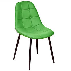 Універсальний м'який стілець клієнта АГАТА зелений шкірозамінник стільці для офісу ресепшн та кабінету