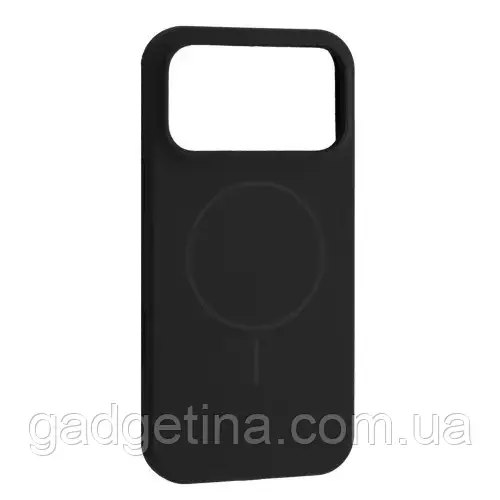 Чехол Silicone Case with MagSafe for iPhone 17 Pro Max Black, фото 1