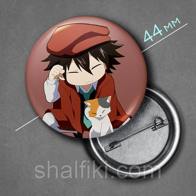 "Едогава Рампо (Проза бродячих псів / Bungo stray dogs)" значок круглий на булавці Ø44 мм, фото 1