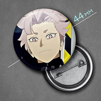 "Нарумі Ген (Кайджю № 8 / Kaiju № 8)" значок круглий на булавці Ø44 мм