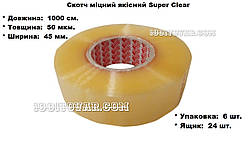 Скотч щільний прозорий 45мм x 45мкм x 1000м Super Clear