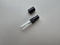 3 мл Олівець прозорий скляний з чорним спреєм, флакон, пляшка, атомайзер, прозорий в комплекті з розпилювачем