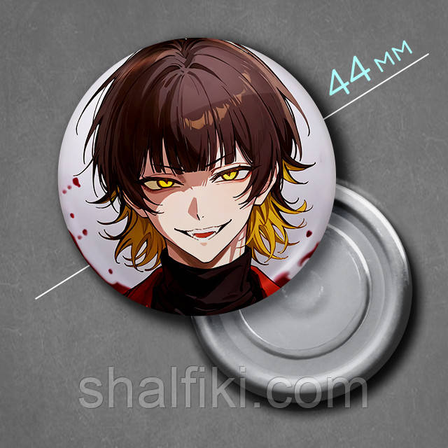 "Мегуру Бачіра (Синя В'язниця: Блю Лок / Blue Lock)" магніт круглий Ø44 мм, фото 1