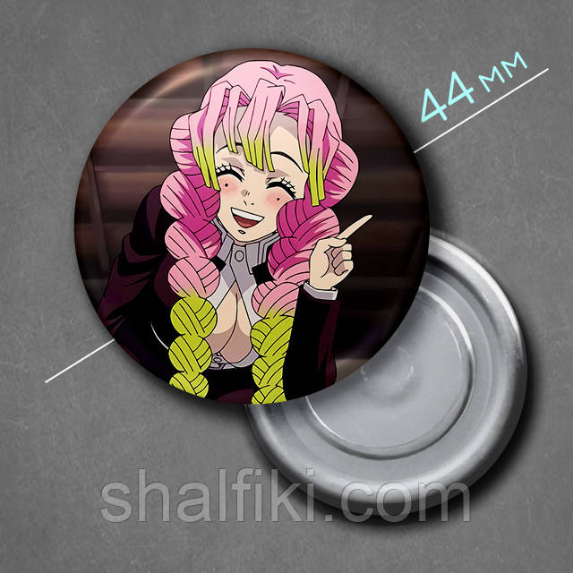 "Міцурі Канродзі (Клинок, який знищує демонів / Demon slayer)" магніт круглий Ø44 мм, фото 1