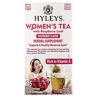 Hyleys Tea, Жіночий чай із листям малини, малина, 25 чайних пакетиків у фольгованому пакованні, по 1,5 г