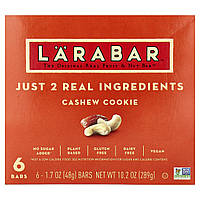 Larabar, The Original Real Fruit & Nut Bar, печиво з кеш'ю, 6 батончиків, 48 г (1,7 унції) Дніпро Дніпро