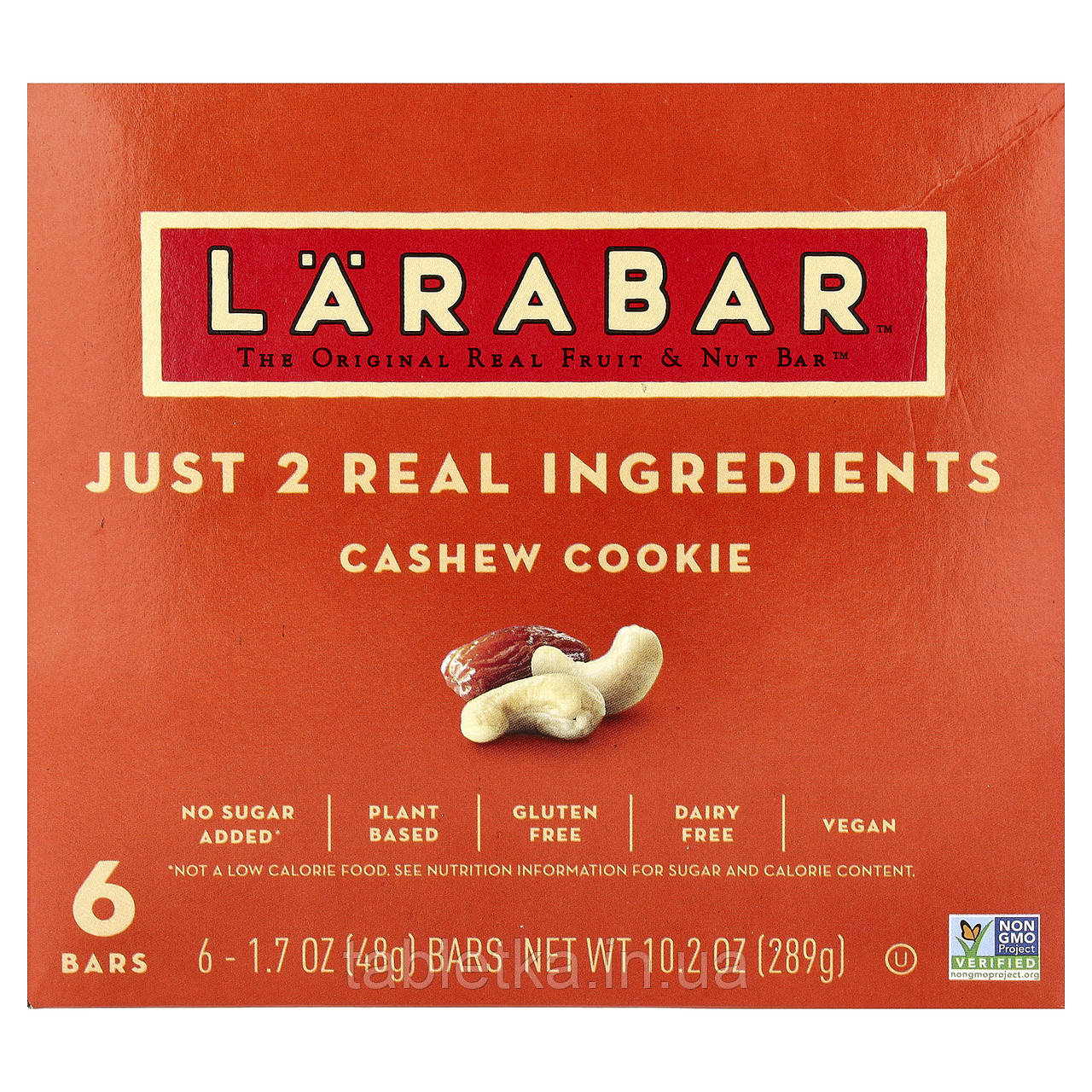 Larabar, The Original Real Fruit & Nut Bar, печиво з кеш'ю, 6 батончиків, 48 г (1,7 унції) Дніпро Дніпро