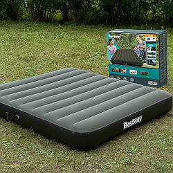 Надувне двоспальне ліжко-матрац з мобільним електричним насосом працює від акумулятора, 203 x 152 x 25 см Bestway