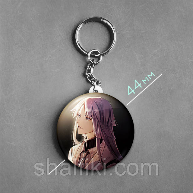 "Тацухіко Шібусава (Проза бродячих псів / Bungo stray dogs)" брелок круглий Ø44 мм, фото 1