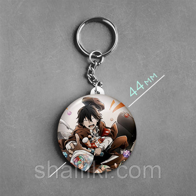 "Едогава Рампо (Проза бродячих псів / Bungo stray dogs)" брелок круглий Ø44 мм, фото 1