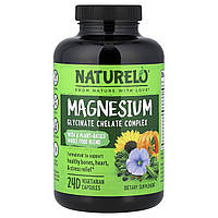 NATURELO, Комплекс гліцинату магнію й хелату, 240 вегетаріанських капсул