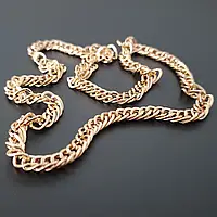 Женская цепочка с кулоном из медицинского золота, 50 см * 7 мм позолота РО