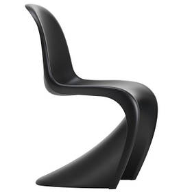 Дизайнерський стул із пластику Пантон чорний фігурний