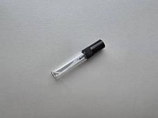 5 мл Олівець скляний прозорий з пластиковим чорним спреєм, флакон, пляшка, атомайзер з розпилювачем, фото 2