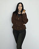 В'язана кофта (кардиган) жіноча коричнева. One Size, фото 10