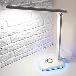 Світлодіодна настільна LED лампа Feron (Ardero) DE1729 ARD 9W 2700К-6500K 450Lm біла з RGB підсвіткою