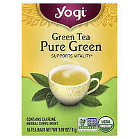 Yogi Tea, чистий зелений чай, 16 чайних пакетиків, 31 г (1,09 унції) Дніпр