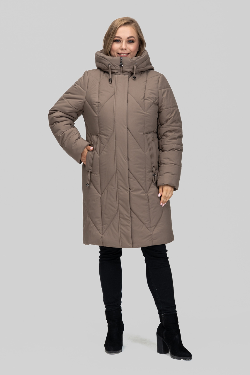 Зимове жіноче пальто прямого силуету Альбіна, розміри 50-60, фото 1