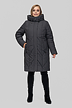 Зимове жіноче пальто прямого силуету Альбіна, розміри 50-60, фото 4