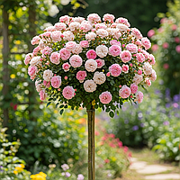 Саджанці кущової троянди Букет Парфе на штамбі (Rose Bouquet Parfait)