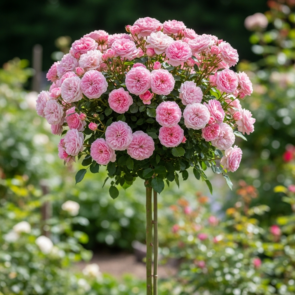 Саджанці кущової троянди Букет Парфе на штамбі (Rose Bouquet Parfait), фото 1